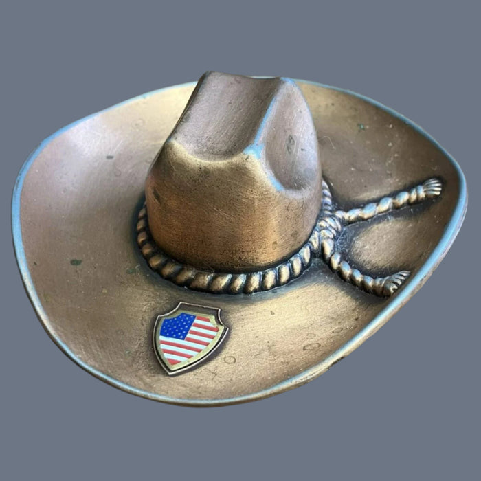 Cast in Copper Texas Ten-Gallon Hat Novelty Ashtray