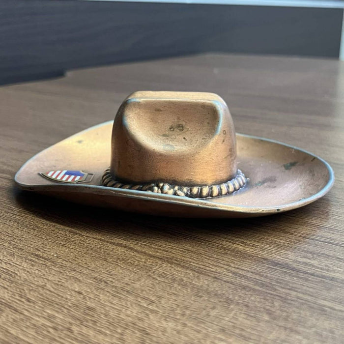Cast in Copper Texas Ten-Gallon Hat Novelty Ashtray