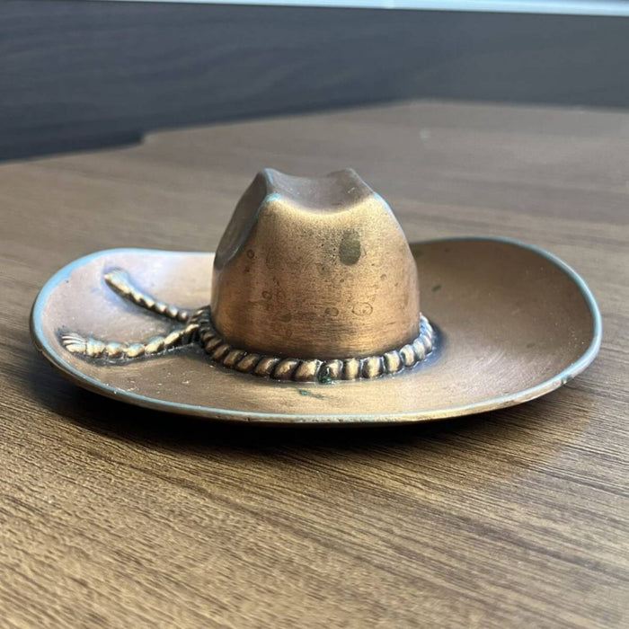 Cast in Copper Texas Ten-Gallon Hat Novelty Ashtray
