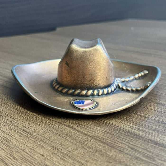 Cast in Copper Texas Ten-Gallon Hat Novelty Ashtray