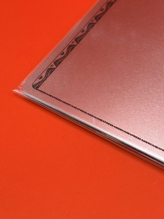 American Express ‘platinum’ Wallet Mirror in stainless steel