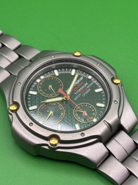 JDM Neo Vintage Citizen Interceptor Titanium Wristwatch