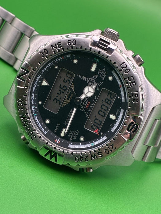 Elgin Stealth Aero Gear ‘Aerospace’ Analog / Digital Pilots Wristwatch