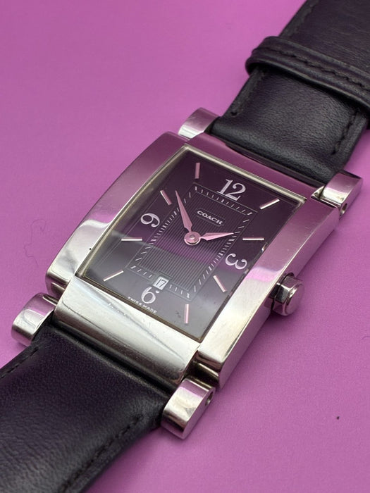Swiss Made Coach Wristwatch in Tank style w/ B&P