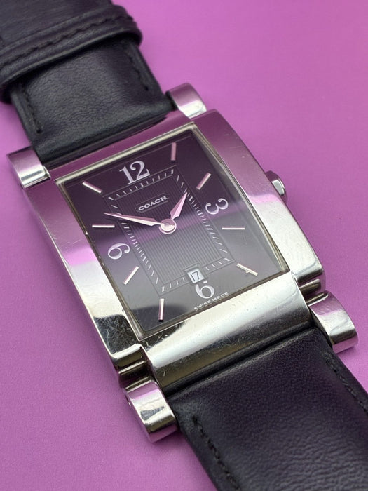 Swiss Made Coach Wristwatch in Tank style w/ B&P