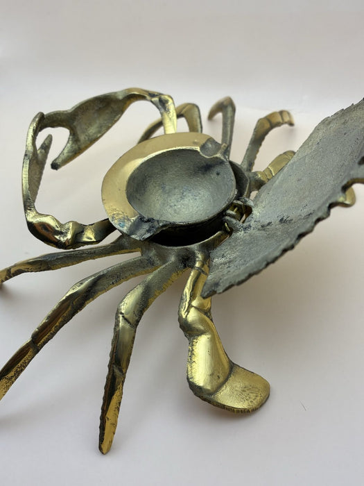 Handmade Crab Ashtray Cast in Brass