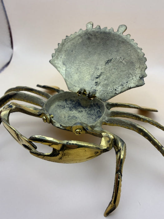 Handmade Crab Ashtray Cast in Brass