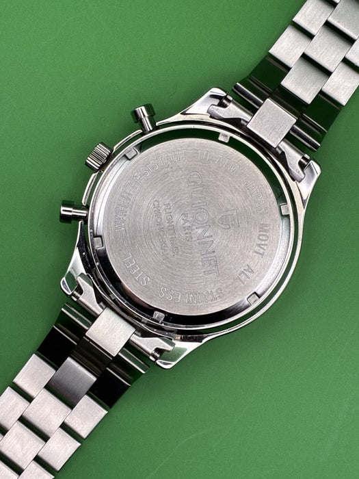 Guionnet Flighttimer Chronograph SS/RG Plated with box