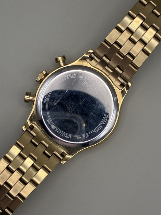Bulova Classic Chronograph Mecca-Quartz Gold Plated