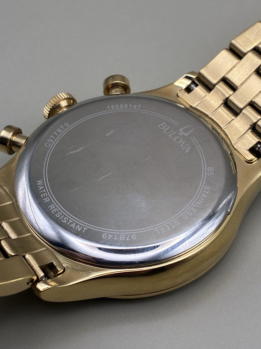 Bulova Classic Chronograph Mecca-Quartz Gold Plated