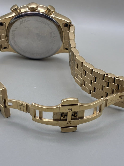 Bulova Classic Chronograph Mecca-Quartz Gold Plated